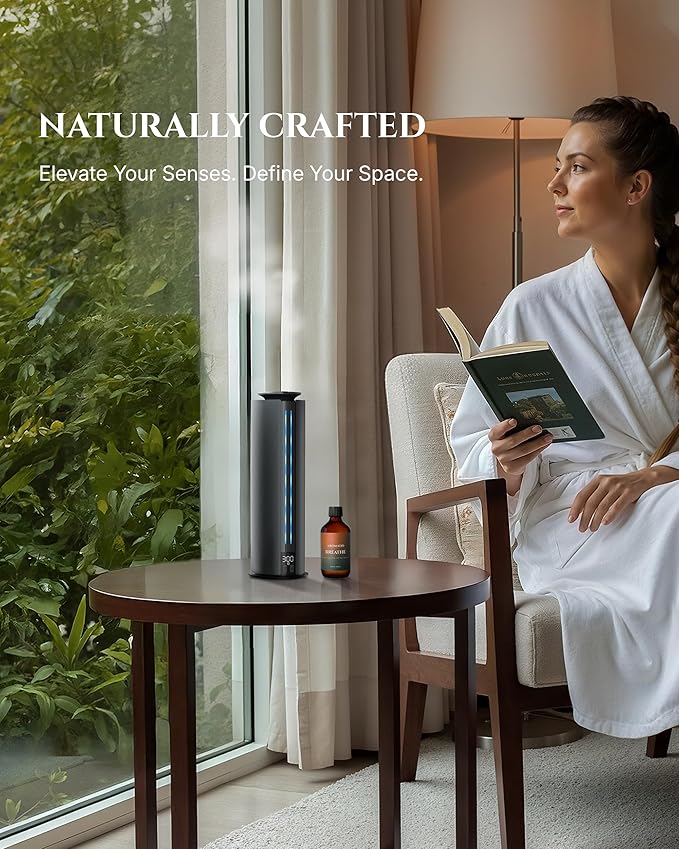 AROMADD Breathe Diffuser Oil 6.76 Fl Oz (200ml), Light Aroma Diffuser & Hotel Fragrance Diffuser Oil, Essential Oil Ideal for Anyone Who Loves a Fresh Scent Without Heavy Fragrance