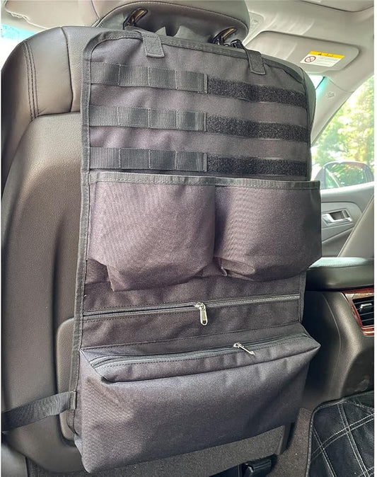 Car Backseat Organizer with Multi-Pockets for Stores Car Accessories, Vacuum and Short Fire Extinguisher-Seat Back Organizer Universal Fits Jeep F150 SUV Truck Pickup