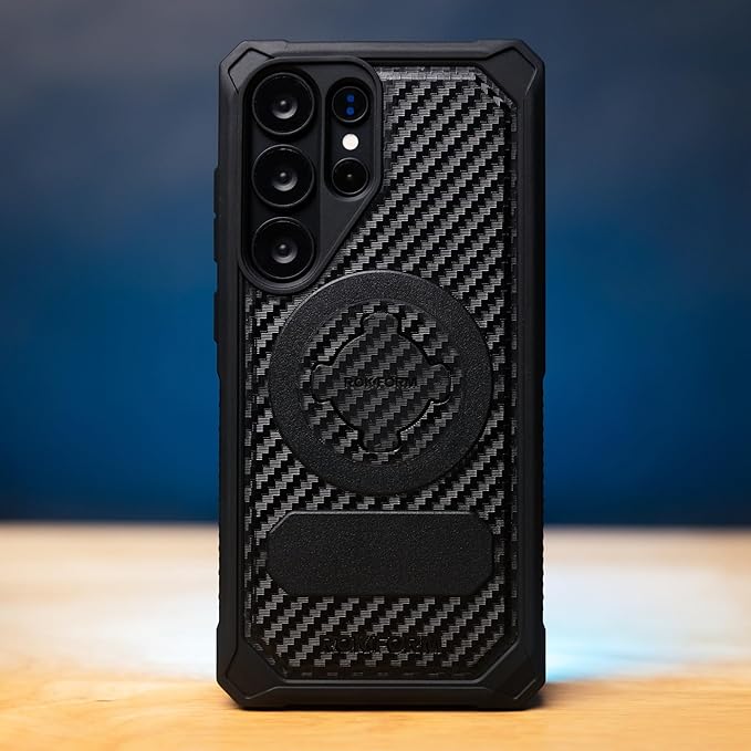 ROKFORM Rugged Protective Case Compatible with Galaxy S25 Ultra, Magnetic Cover with Twist Lock, Drop-Tested Armor (Black) | Magnetic Cover, with Twist Lock, Drop Tested Armor