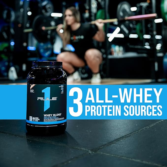 Rule One Proteins, R1 Whey Blend - 24g Fast-Acting Whey Protein Concentrates, Isolates, and Hydrolysates Per Serving, with Naturally Occurring EAAs and BCAAs (2 Pounds*, Toasted Cinnamon Cereal)