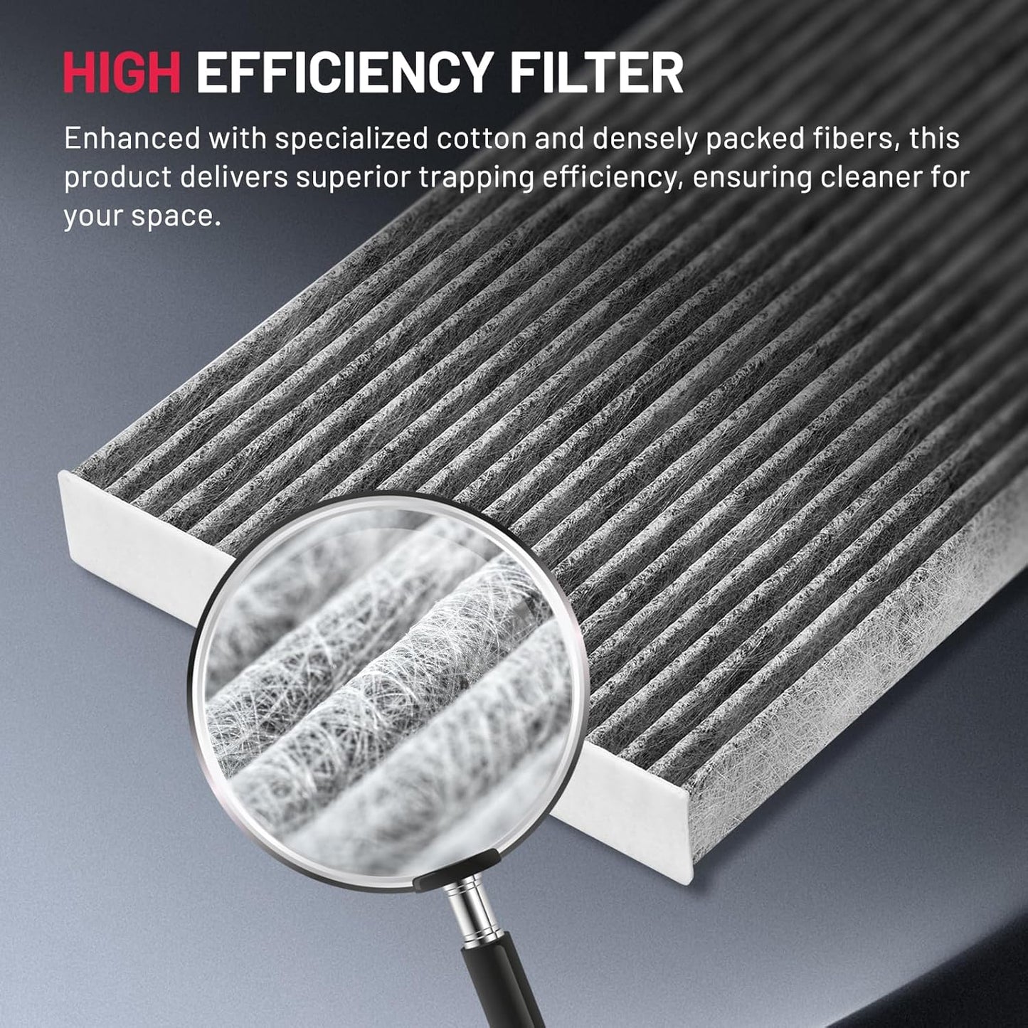 BDFHYK Cabin Air Filter with Activated Carbon Compatible with Jeep Wrangler 2018 2019 2020 2021 2022 2023, Gladiator 2020 2021, Replace# CF12450, 68301863AA