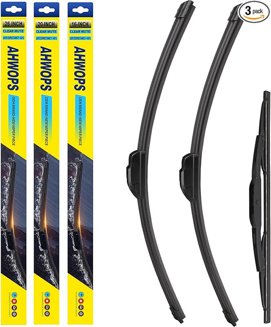 3 Wiper Front and Rear Wiper Blades for Chrysler Town & Country 2008-2016,Dodge Grand Caravan 2008-2020, OE Original Style (26″/20″ Front/16″ Rear) For My Car