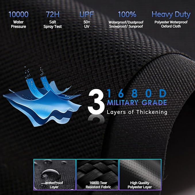 Universal Electric Scooter Cover, Outdoor Waterproof and Dustproof Scooter Covers, Adults/Kids Electric Scooter Storage cover, L54xW28xH52 Inch, Suitable for 300W to 2000W Electric Scooters, Black
