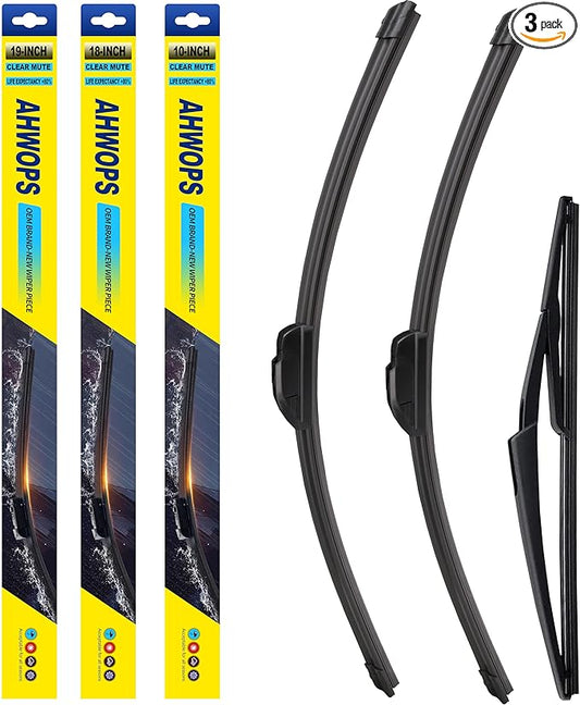 3 Wiper Front and Rear Wiper Blades for Mini Cooper R50 2001-2006/Cooper F56 2014-2022, OE Original Style (19″/18″ Front/10″ Rear) For My Car