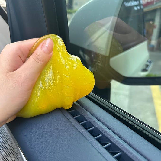 2-Pack Car Cleaning Gels Car Interior Cleaner Putty Slime Auto Detailing Tools Universal Dust Removal Cleaning Kit for Car Accessories Vents 3C Office Scented Yellow