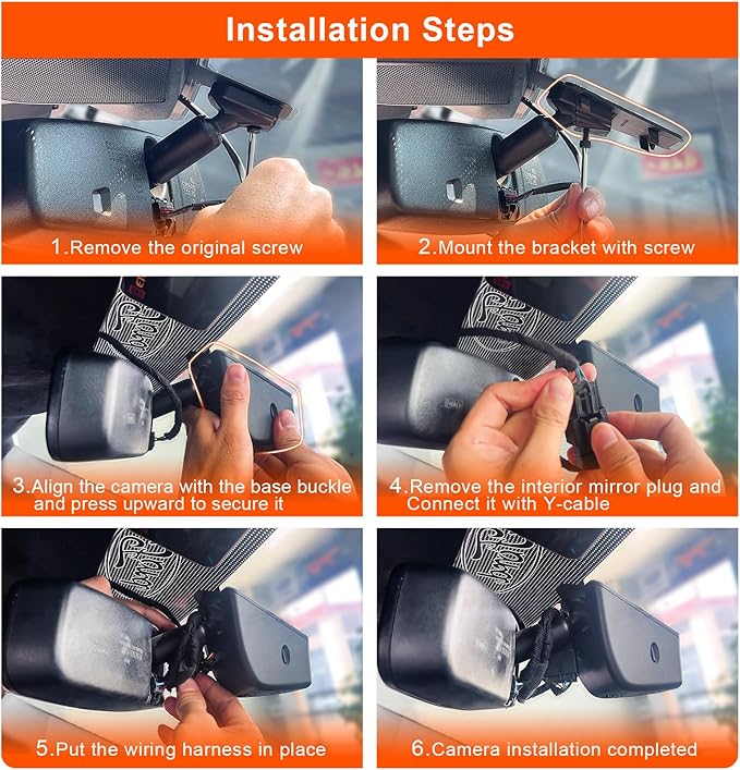 Mangoal 4K Dash Cam fit for Ford Mustang S550 2015-2021, EcoBoost Premium Convertible GT Premiun Mach Fastback, UHD 2160P Video, WiFi & App, G-Sensor, Loop Recording, Easy to Install, 128GB Card