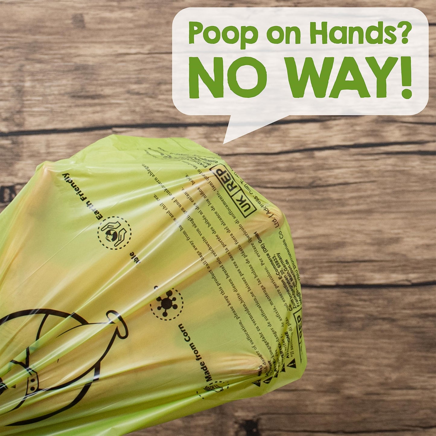 YORJA Dog Poop Bags Rolls, 360 Pet Waste Bags, 100% Leak Proof Extra Thick and Strong Corn Starch Blend
