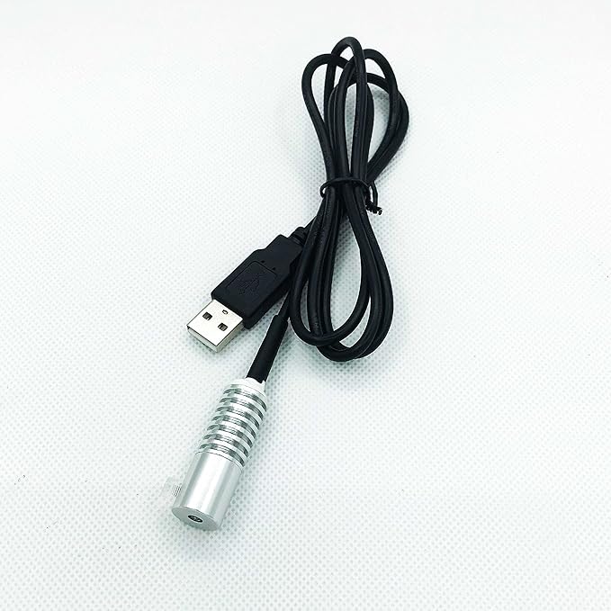 Side Glow Fiber Optic USB Light Source Illuminator Fiber lamp Light Source Guide Fiber LED Light Source 6V Fiber Small Light Source(Green, 3mm)