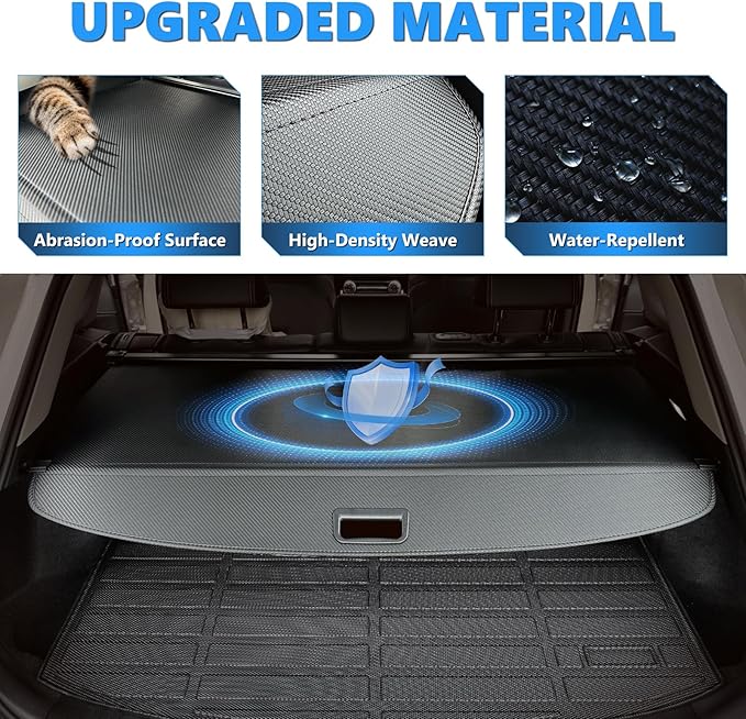 MIALUTY® Cargo Cover for 2016-2020 Kia Sorento Retractable Trunk Cover Sorento Accessories Anti-Peeping Anti-Theft Privacy Screen,Trunk Luggage Shield Shade Carbon Fiber Texture