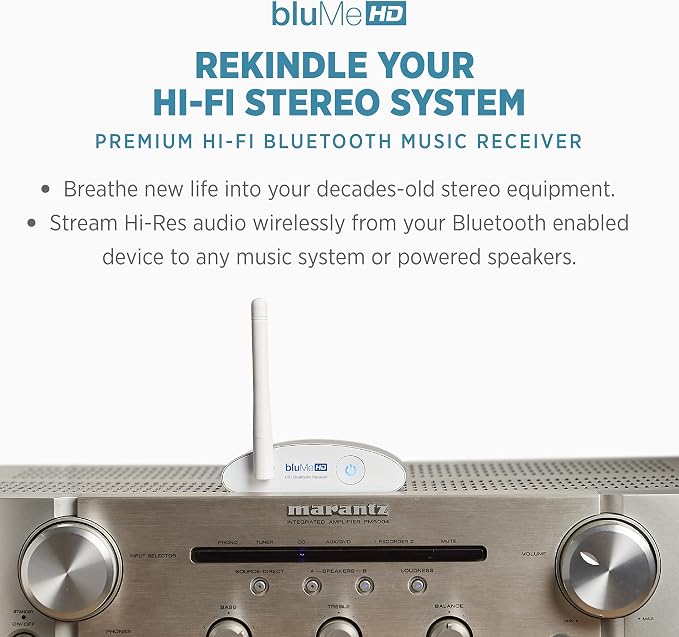 Auris Blume HD Long Range Bluetooth 5.3 Music Receiver Hi-Fi Audio Adapter