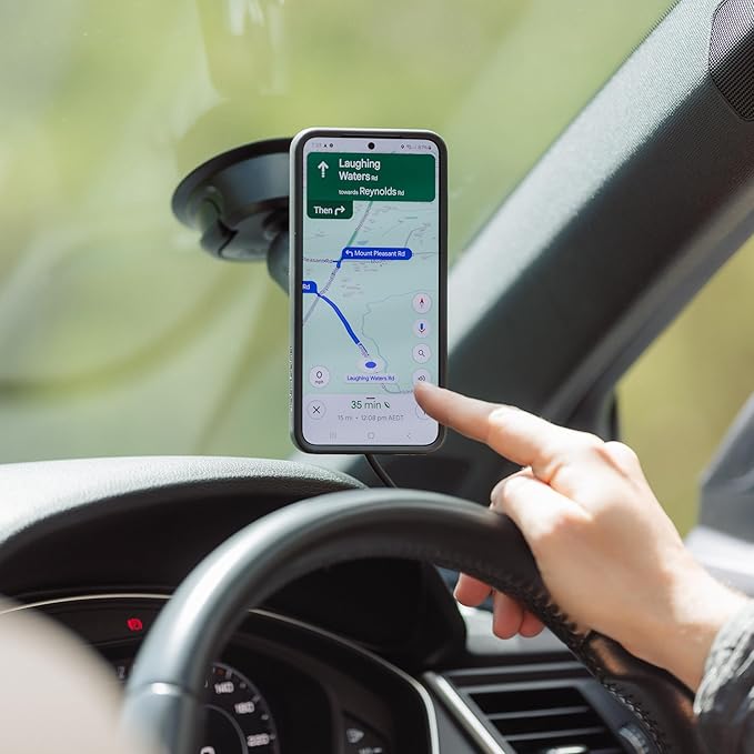Quad Lock Heavy Duty Suction Car Phone Mount with MAG Phone Case and MAG Wireless Charging Head for iPhone 13 mini
