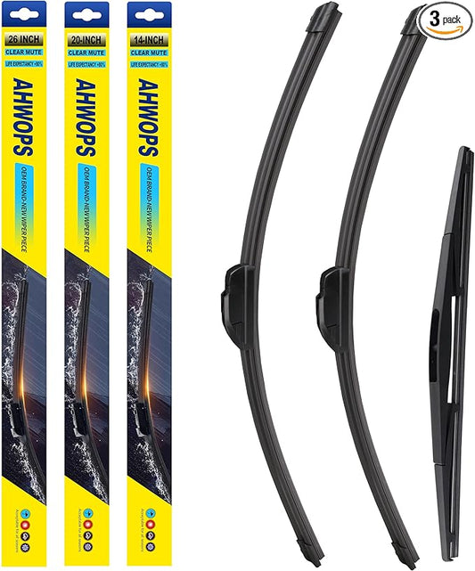 3 Wiper Front and Rear Wiper Blades for Acura MDX 2014-2020, OE Original Style (26″/20″ Front/14″ Rear) For My Car