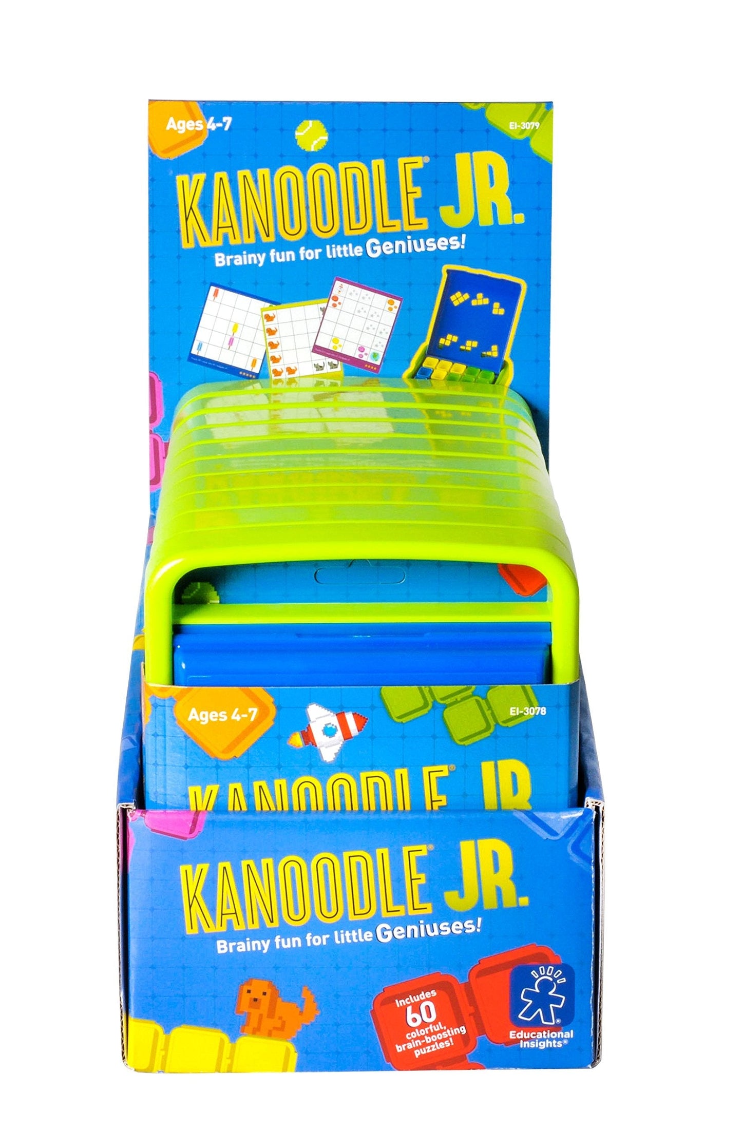 Educational Insights Kanoodle Jr. - 3D Brain Teaser Puzzles, Single Player Brain Game, Fun Travel Games for Kids, Challenging Logic Puzzle Games and Gifts for Boys & Girls Ages 4+