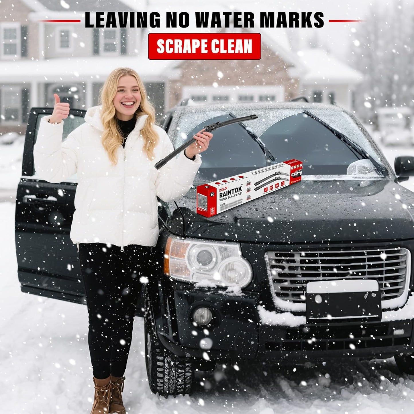 Windshield Wiper Blades Replacement for 2010 2011 2012 2013 2014 2015 2016 Cadillac SRX Original Factory Quality Front Rear Wipers Blade Set for My Car - 26" 17" 12" (Pack of 3)