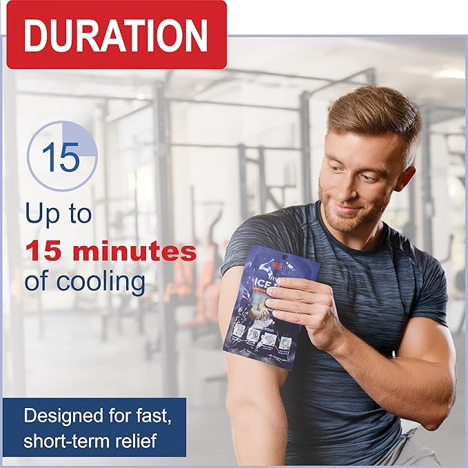 Sport Temp Instant Ice Cold Packs (7”x 5”) Disposable Ice Packs for Pain Relief, Swelling, Injuries, Toothaches, and Sprains – Cold Therapy for Athletes, First Aid, Travel & Outdoor Use (30 Pack)