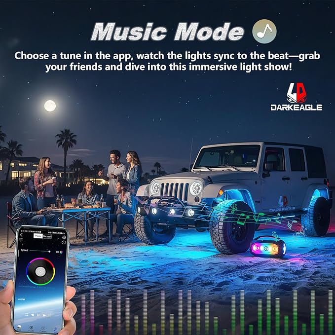 12Pods Segmented RGB LED Rock Lights Kit with APP/RF Remote Control, Upgraded Underglow Lights Multi Zone Neon Underbody Light Multi Color 12V Waterproof for Trucks Jeep UTV ATV Golf Cart Offroad SXS