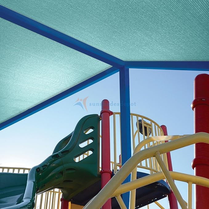 TANG Sun Shade Fabric Roll 8'x19' Shade Cloth for Garden Turquoise Green HDPE Mesh Shading Pergola Cover Replacement Canopy, 95% Blockage Sunshades for Outdoor Patio Backyard Plant