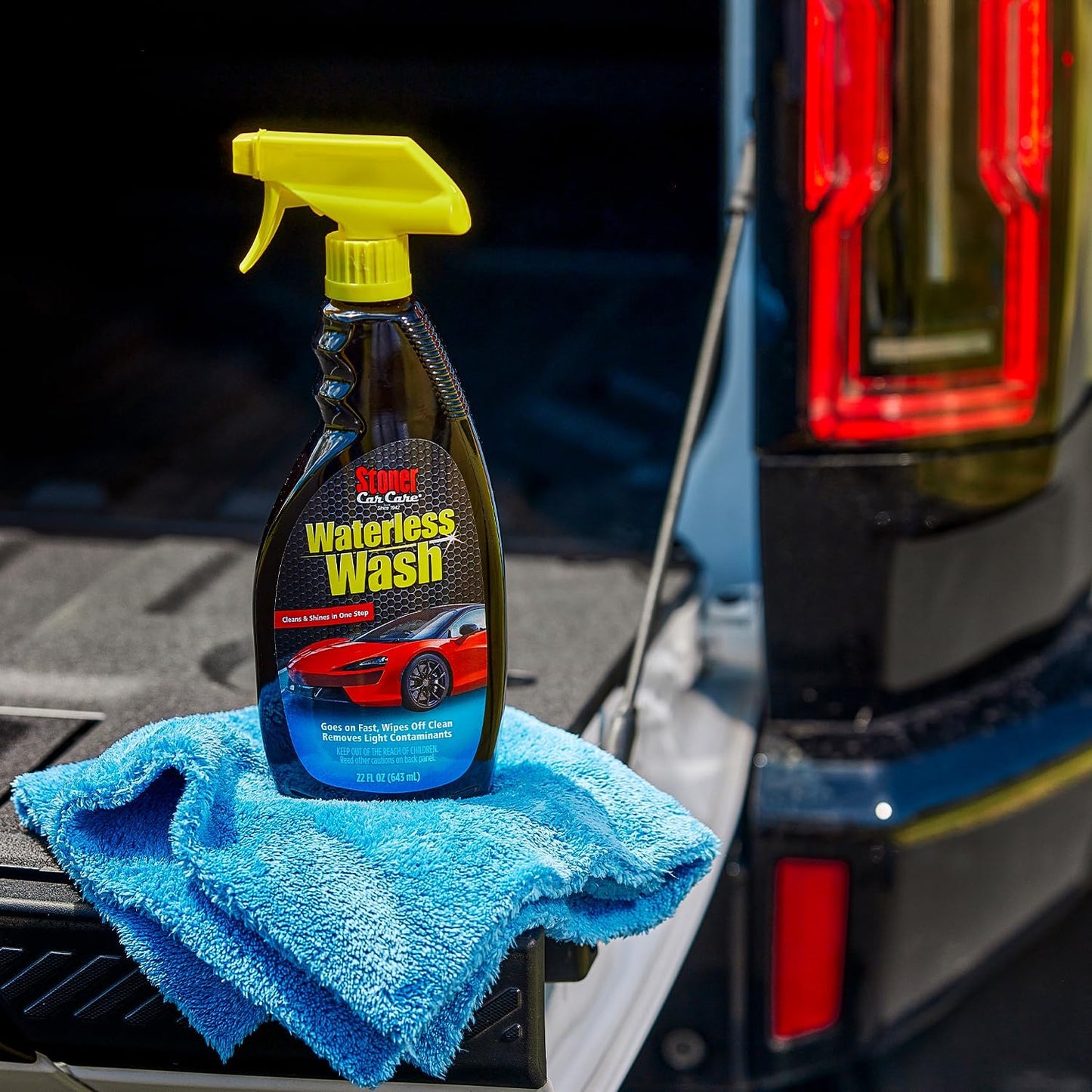 Stoner Car Care 92604 Waterless Wash Car Detailing Spray – Safe, Scratch-Free Formula Quickly Cleans, Shines & Protects Cars, Trucks, Boats, Motorcycles, RVs & More – No Soap or Hose Needed – 22 Fl Oz