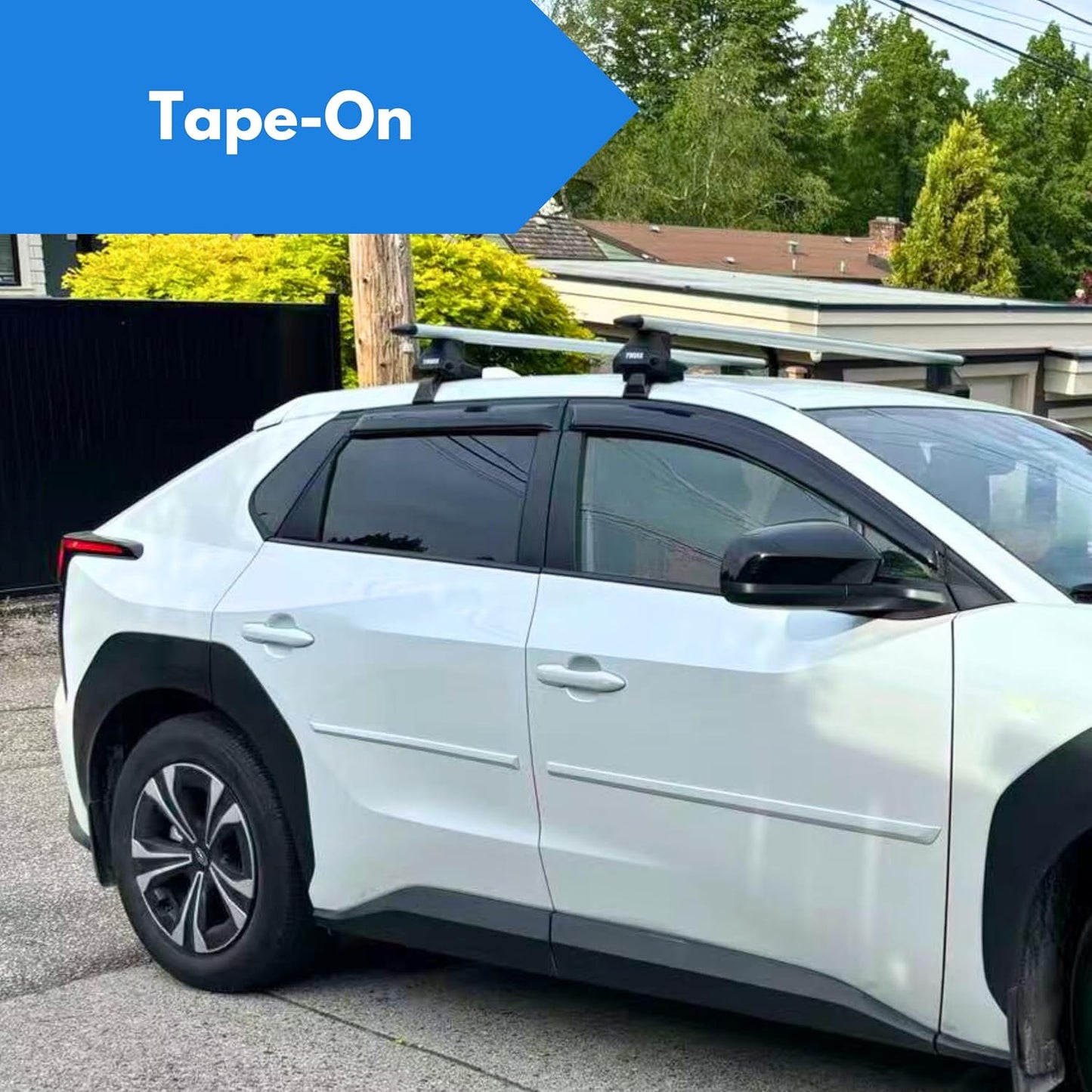 KPY Window Visor Compatible with Subaru Legacy 2010-2014, 4PC Rain Guard Side Window Vent Deflectors Tape-On Style, 2010 2011 2012 2013 2014