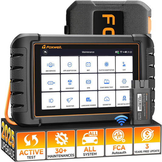 2025 FOXWELL Scanner NT809BT Bidirectional Scan Tool, All System OBD2 Scanner Diagnostic Tool, Car Code Reader with 30 Resets, Car Diagnostic Scanner for All cars, Wireless Automotive Diagnostic Tools