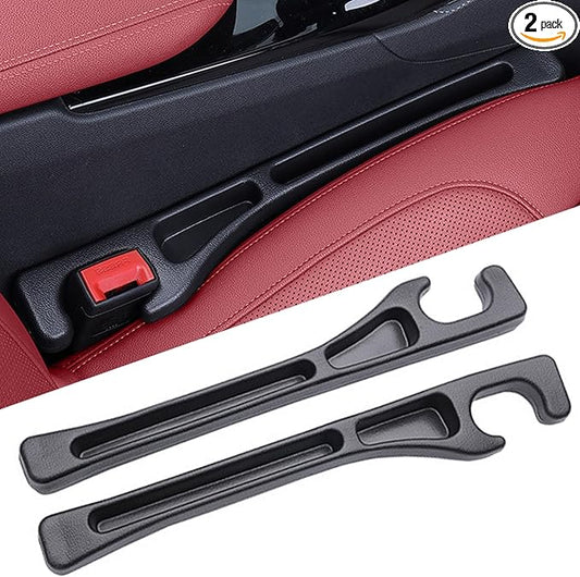 Car Seat Gap Filler 2 Pack, No Drop Seat Guard for Cars SUVs & Trucks, Car Accessories Interior for Between Seat and Console, Prevent Stop Cellphone Wallet Keys Coins and Card from Dropping