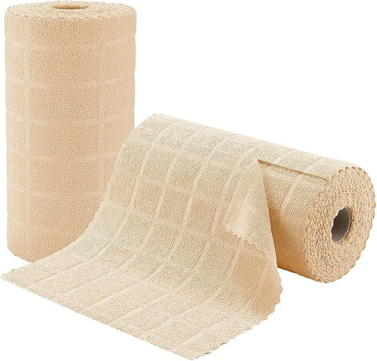 80 Pack Microfiber Cleaning Cloth Roll,Lint Free Rags Paper Towels & Tear Away Reusable Towels,Washable Shop Rags,Wash Cloths Dish Rags(12" x 12") for Car Kitchen Window Garage-Apricot Yellow