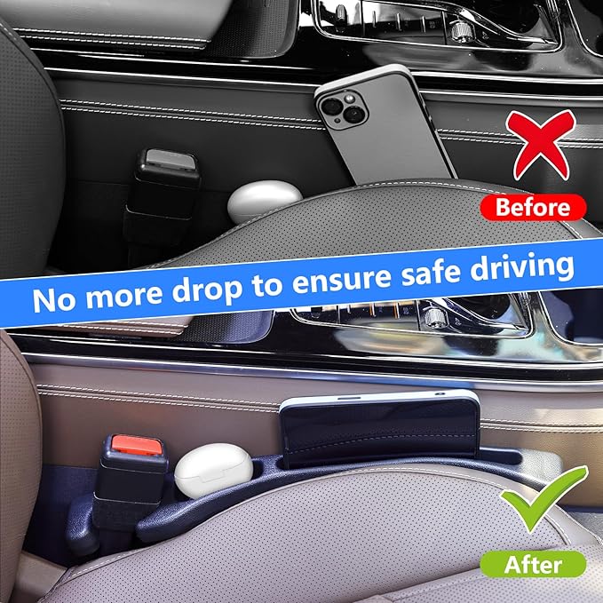 【Compatible with Chevy Colorado】 Seat Gap Filler,No Drop Seat Guard Compatible with Chevy Colorado,Drop Seat Guards for Cars(2Pcs),Emergency Keychain Car Escape Tool(2Pcs)