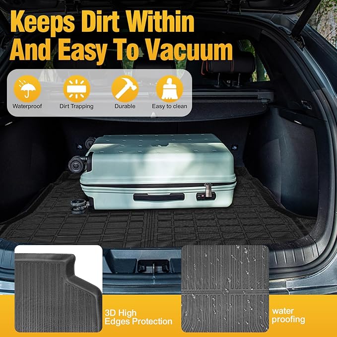 Trunk Liner Cargo Liners for Buick Envision 2021-2026 Rear Trunk Floor Mats 3D Boot Tray All-Weather TPE Black