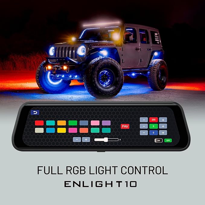 Stinger Jeep Gladiator (2020+) 9.66” 4K UHD Touchscreen Digital Rear View Mirror Monitor & 4K Front Dashcam, 2K Back Up Camera, Anti-Glare Night Vision, Built-in DVR w/ 64GB SD Card, Impact Detection
