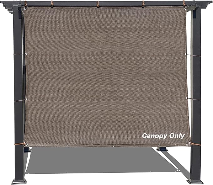 Alion Home Sun Shade Privacy Panel with Grommets and Hems on 4 Sides for Patio, Awning, Window, Pergola or Gazebo - Mocha Brown (12' x 10')