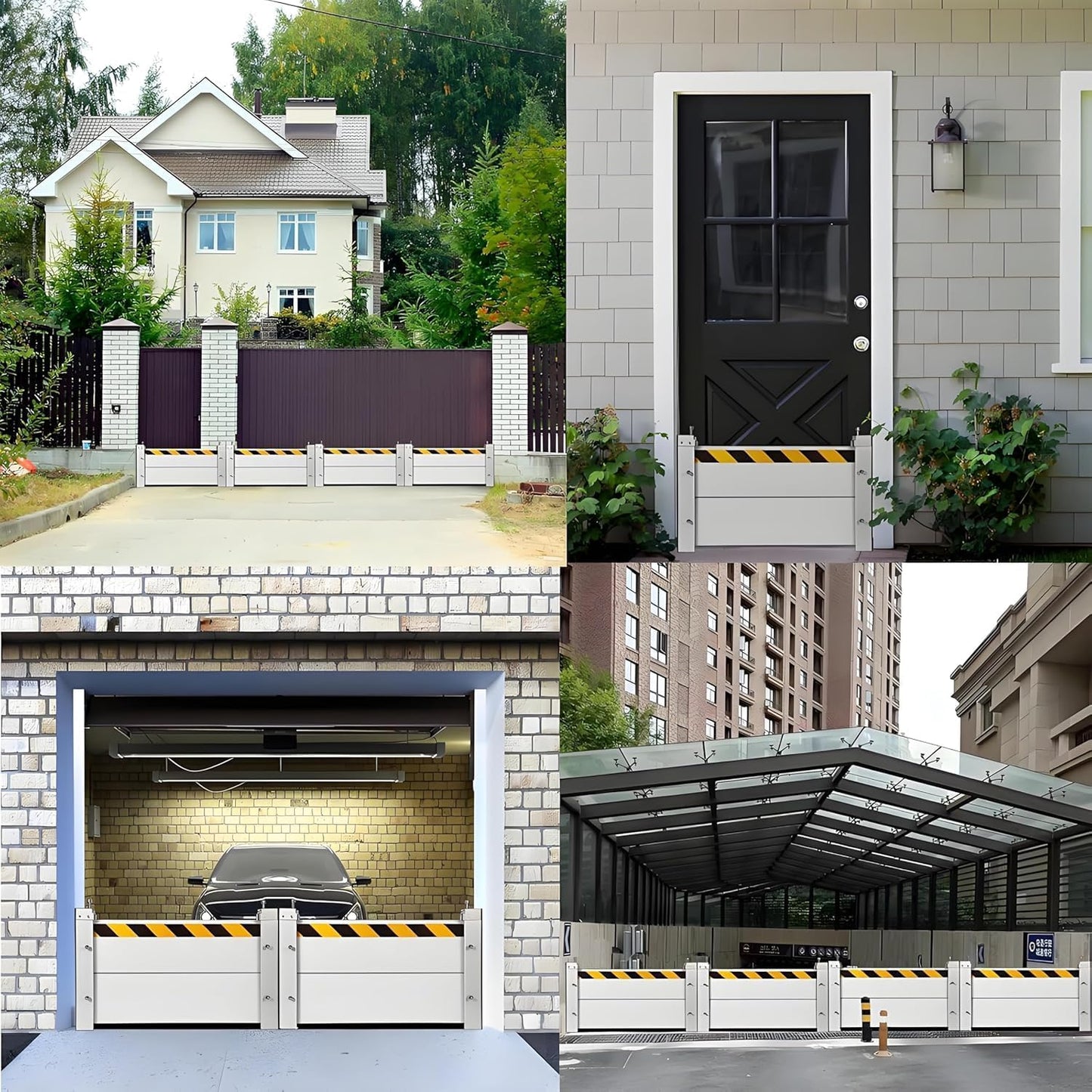 Flood Barriers for Home Exterior - Aluminum Alloy Outdoor Easy Flood Barrier Garage Doors Water Barriers for Flooding,H31.5 Inch/L8.5FT