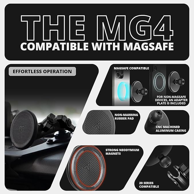 Tackform Link Vent Phone Mount Compatible with 2016-2023 Toyota Tacoma and 2014-2021 Toyota Tundra | Aluminum | Zero Slip | Compatible with MagSafe | Universal Magnetic Holder | 2" Arm | Blue Knob