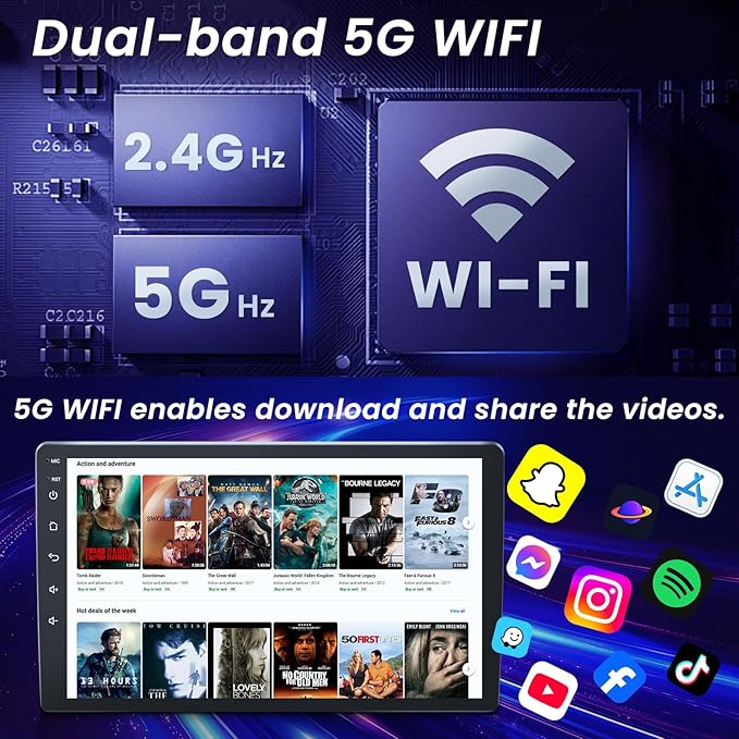 8Core+4GB RAM Android 13 Car Radio for Dodge RAM 1500 2500 3500 2009-2012: 1280 * 800 IPS Touchscreen Car Stereo Replacement with Wireless CarPlay Android Auto HD Backup Camera Bluetooth GPS FM RDS