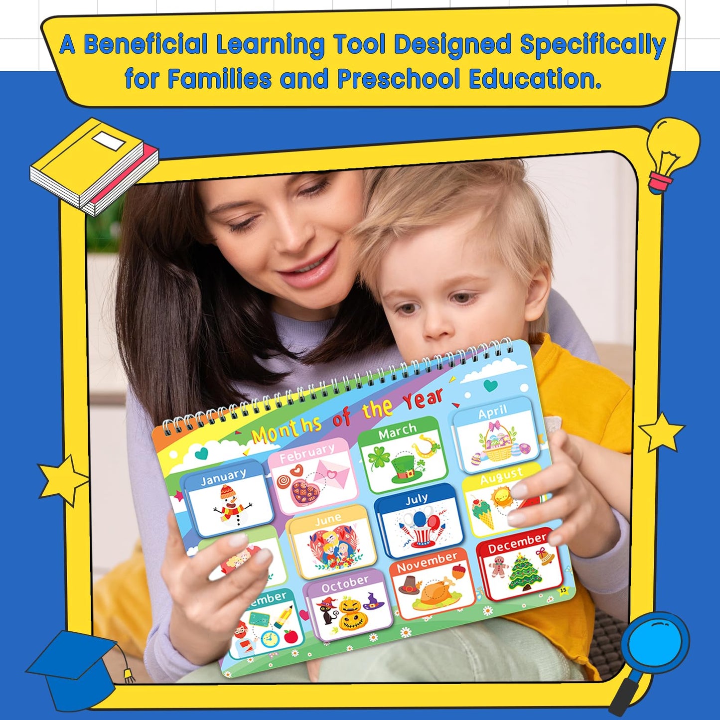 HomSeon 36 Theme Montessori Busy Book for Toddlers 3 and up, Preschool Learning Activities for Kids Kindergaten Educational Toys Tools Autism Pre K Early Learning