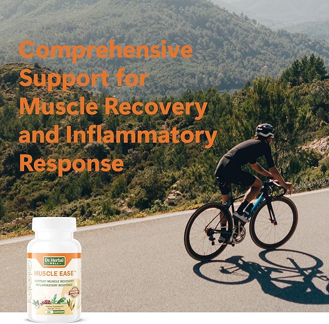 DR.HERBAL WELL Muscle Ease - Joint, Muscle & Nerve Support Fast Acting Relax Comfort Recovery Natural Herbal Supplement - (60 Capsules) MAX-Strength
