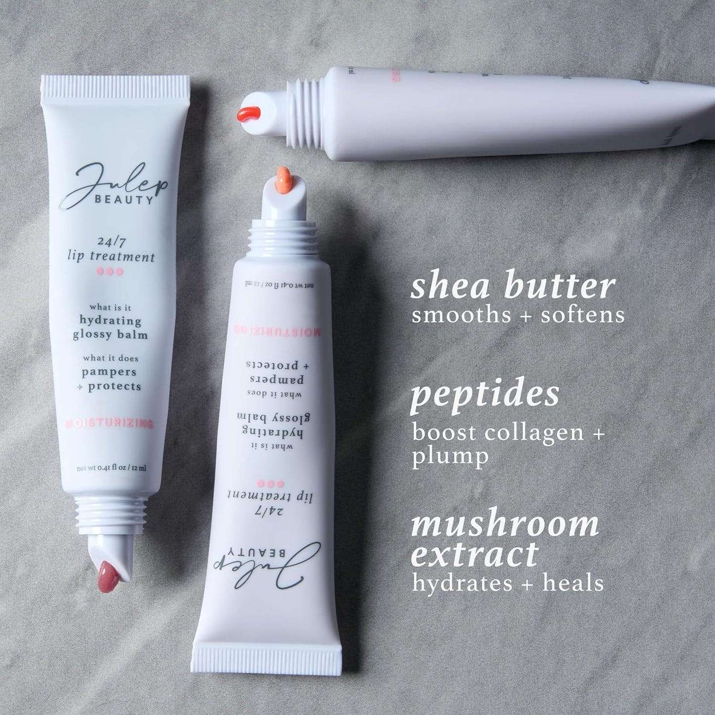 Julep 24/7 Lip Treatment – Hydrating & Glossy Lip Balm and Lip Sleeping Mask with Shea Butter – Moisturize, Protect & Soothe – Vegan & Cruelty-Free - Clear