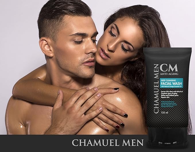 Anti-Aging Face Cleanser - Deep Cleaning & Exfoliating Mens Face Wash Fights Acne & Wrinkles w/Organic Rose Hip, Aloe & Glycolic Acid for Oily, Dry, Sensitive or Combination Skin, 125ml.