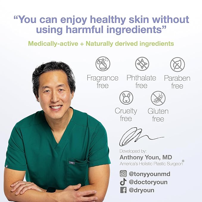 YOUN Beauty Hyaluronic + Probiotic Face Serum by Dr. Anthony Youn, 30 ML – For Intense Hydration, Radiance Boost, & Skin Renewal – Contains Plant-Based Hyaluronic Acid, Yogurt Extract, Vitamins C & E