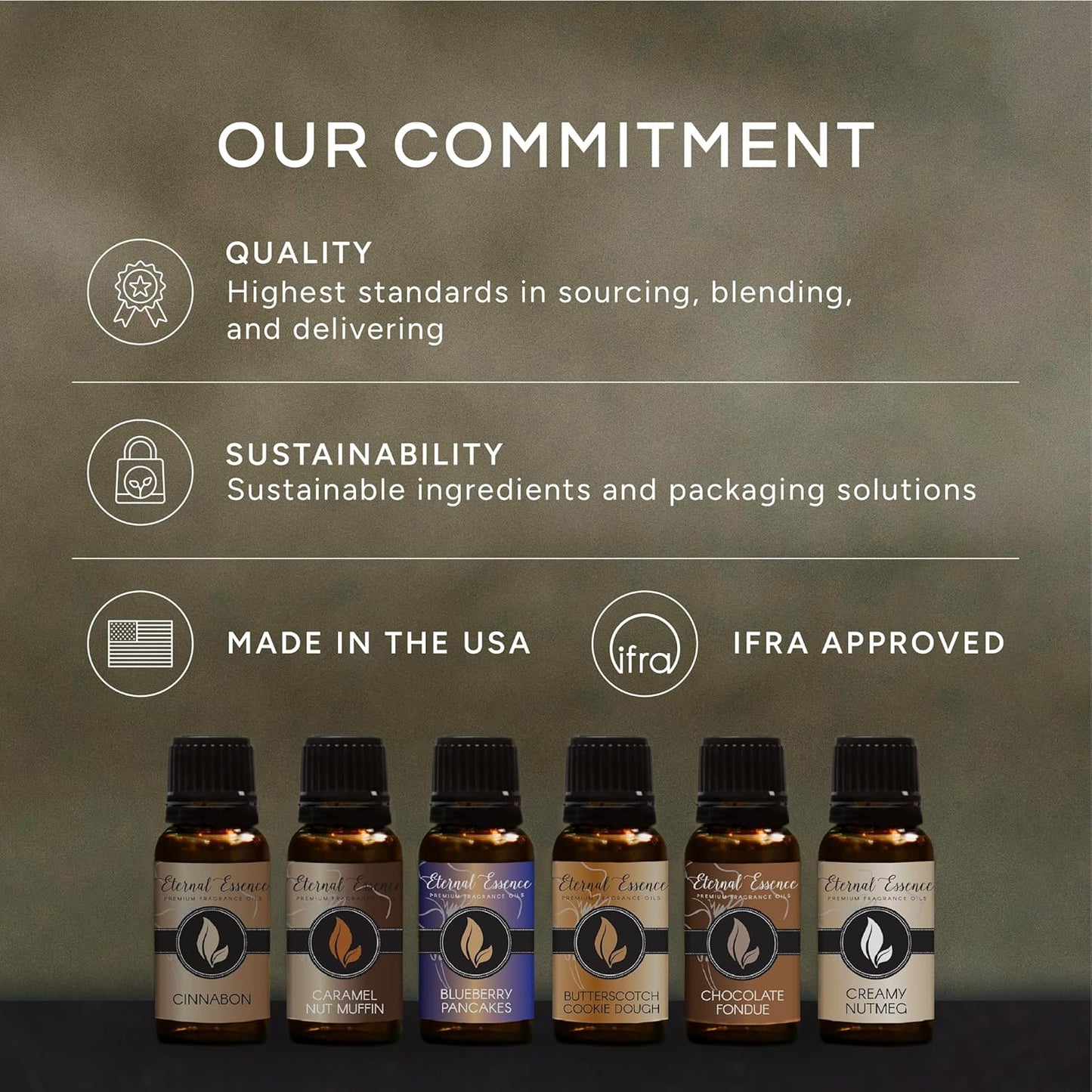 Eternal Essence Oils Grandma's Kitchen Set of 6 Premium Fragrance Oils - Caramel Nut Muffin, Oatmeal Cookie Dough, Snickerdoodle, Orange Chiffon Cake, Lemon Sugar, and Blueberry Pancakes - 10ML