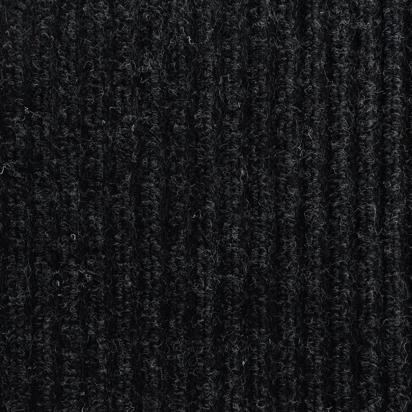 iCustomRug Spartan Weather Warrior Indoor/Outdoor Utility Ribbed Carpet Runner with Non-Slip Thermoplastic Rubber Backing, 3ft X 40ft in Black