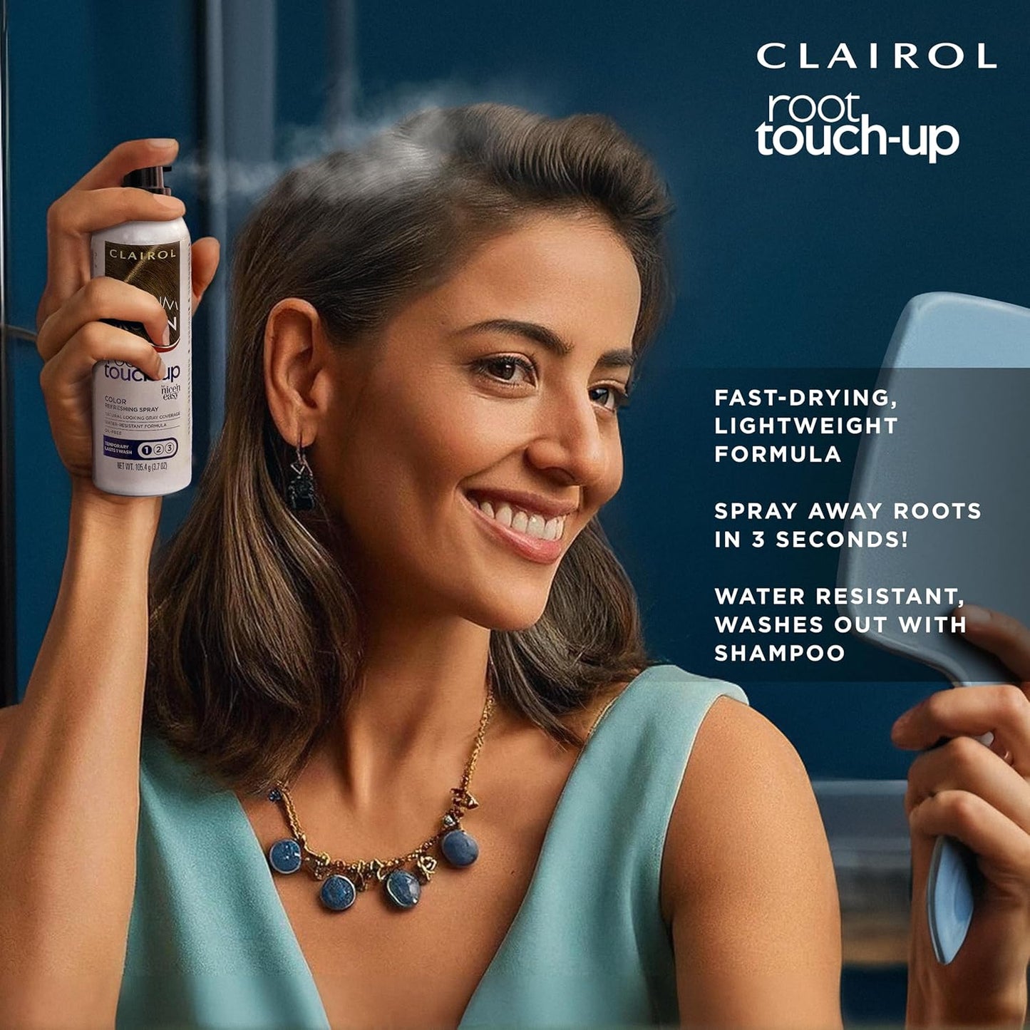 Clairol Root Touch-Up by Nice'n Easy Temporary Hair Coloring Spray, Black Hair Color, Pack of 1