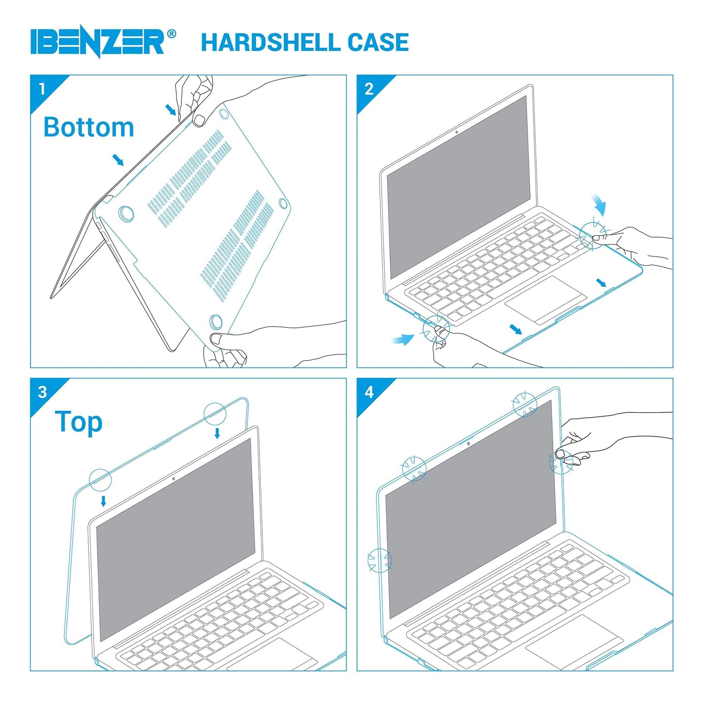 IBENZER Compatible with MacBook Pro 13 Inch Case 2015 2014 2013 end 2012 A1502 A1425, Hard Shell Case with Keyboard Cover for Old Version Apple Mac Pro Retina 13, Crystal Clear, R13CYCl+1 F