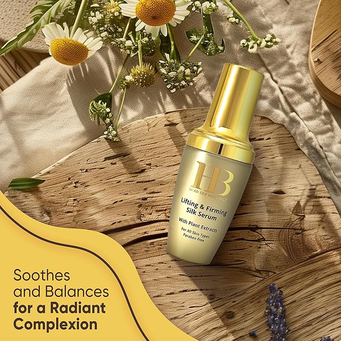 HB Lifting & Firming Silk Serum for Face - Contains Sea Minerals Anti Aging Face Serum for Men & Women Collagen Gotu Kola