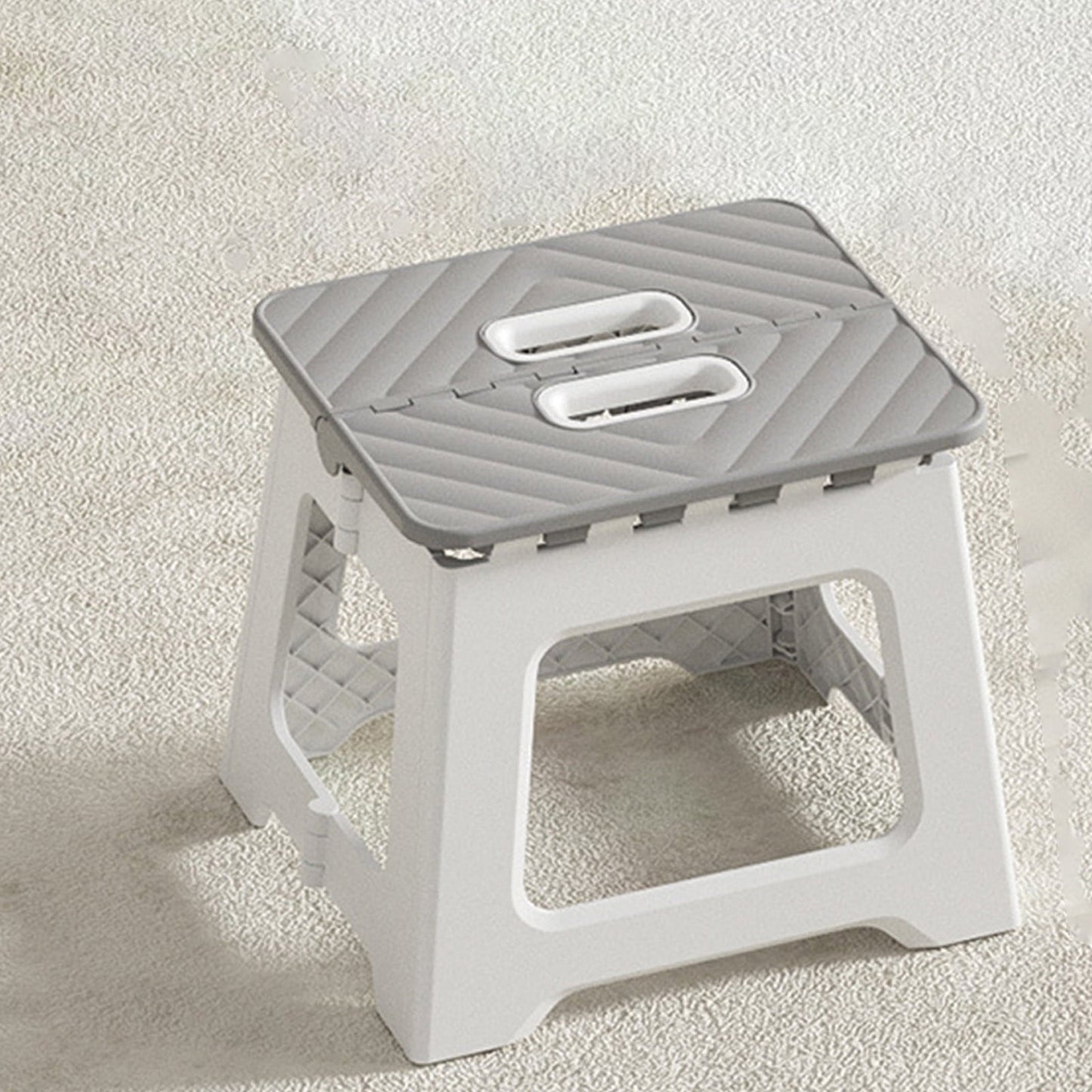 VANLOFE Foldable Step Stool for Adults, Portable Plastic Small Step Stool – Lightweight Compact Small Stool for Camping, Outdoor, Home, Low Stool with Non-Slip Base, Supports 250lbs, Easy Storage