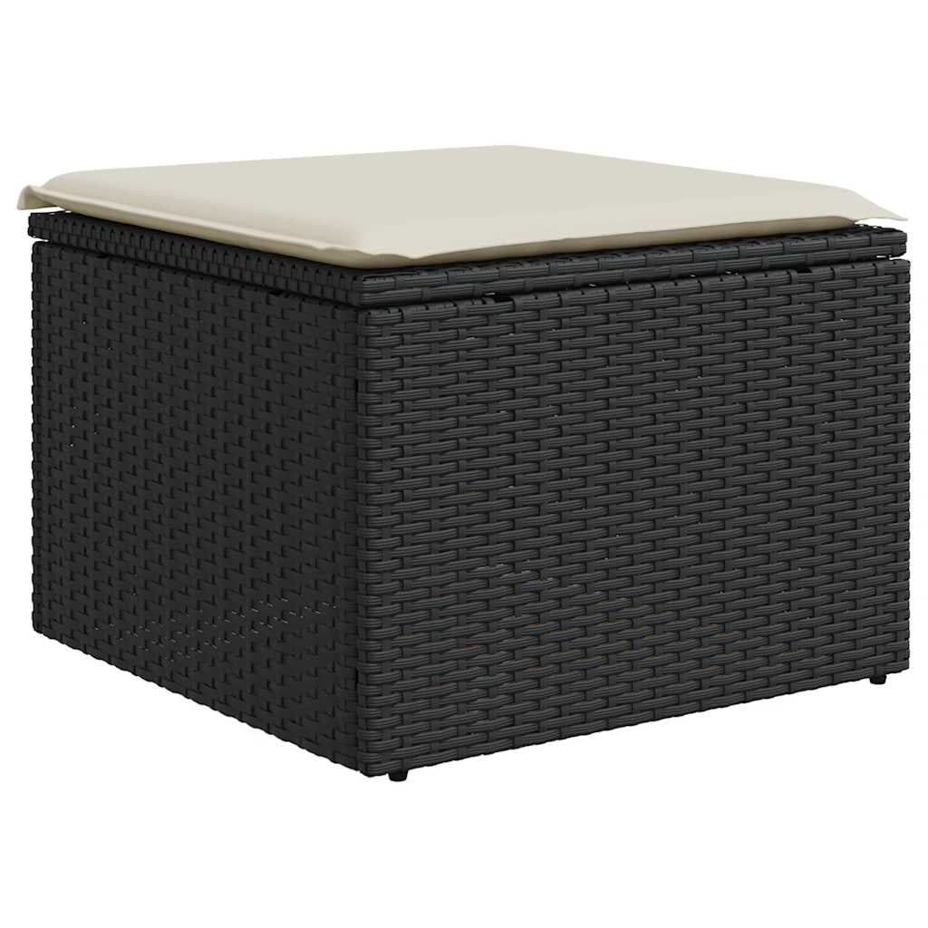 vidaXL Garden Sofa Set Black